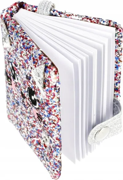 Fletore me varëse çelësash STARPAK Notes Keychain Cat 526037, format i vogël, me mace, me shkëlqim - 2