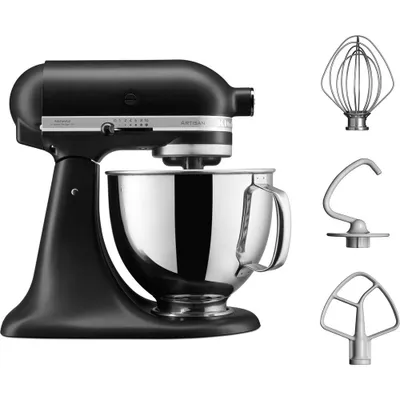 Mikser planetar KitchenAid Artisan 5KSM125, 4.8L, 10 shpejtësi, i zi mat - 2