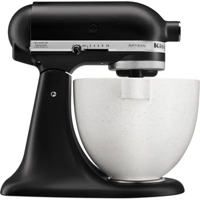 Mikser planetar KitchenAid Artisan 5KSM125, 4.8L, 10 shpejtësi, i zi mat - 4