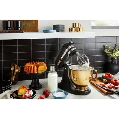 Mikser planetar KitchenAid Artisan 5KSM125, 4.8L, 10 shpejtësi, i zi mat - 7