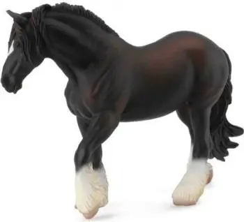 Figurine Breyer by CollectA Black Shire Mare, model kali, e zezë