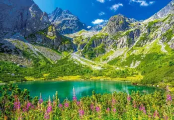 Puzzle CASTORLAND Zelene Pleso Tatras Slovakia, 1000 copë, peizazh malor, shumëngjyrësh