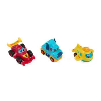 Set lodrash Momki 3 automjete me inercion, për fëmijë 18 muaj, skuter blu