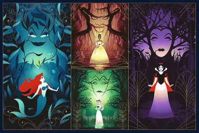 Puzzle Trefl Disney Princess Enchanting Princesses, set 2x200 pjesë, shumëngjyrëshe - 1