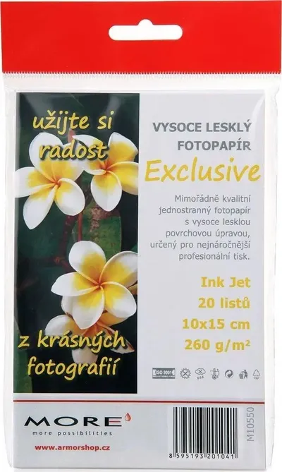 Letër fotografike Armor Photo Paper Exclusive, 260g, glossy 10x15cm, e bardhë - 1