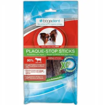 Shkopinj dentarë për qen Bogadent Plaque-stop Mini Sticks, funksional, me alga deti