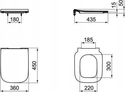 Kapak tualeti Ideal Standard I.life B, slow close, slim, i bardhë - 3