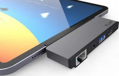 Docking stacion LMP USB-C Tablet Dock, HDMI 4K, Gigabit Ethernet, i hirtë - 2