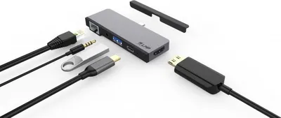 Docking stacion LMP USB-C Tablet Dock, HDMI 4K, Gigabit Ethernet, i hirtë - 3