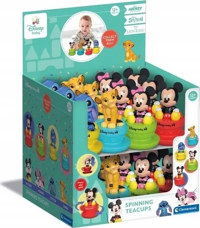 Lodër rrotulluese Disney Baby Clementoni Spinning Tops, me figura Mickey, për bebe, shumëngjyrëshe - 1