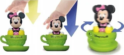 Lodër rrotulluese Disney Baby Clementoni Spinning Tops, me figura Mickey, për bebe, shumëngjyrëshe - 2