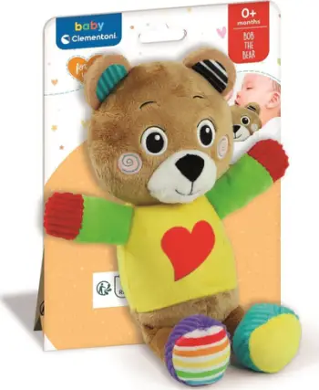 Lodër plusho arush Clementoni My Friend Teddy Bear, për foshnje, i larshëm në lavatriçe, ngjyrë bezhë