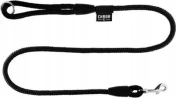 Leckë qeni Chaba Cord, 10mm, 130cm, e zezë
