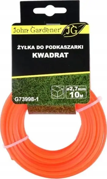 Linjë prerëse John Gardener G73998-1, 2.7mm, 10m, portokalli