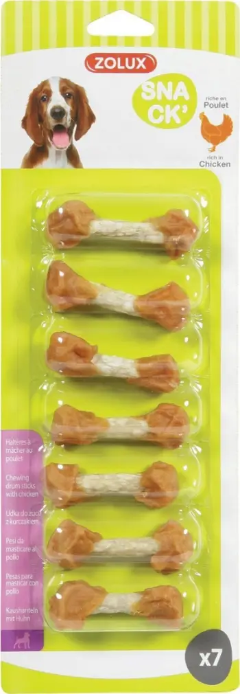 Shpërblim për qen Zolux Leg Bone, me mish pule, 7 copë