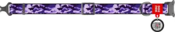 Qafore qeni WAUDOG Nylon Purple Camo, 25 mm, 35-58 cm, shumëngjyrëshe