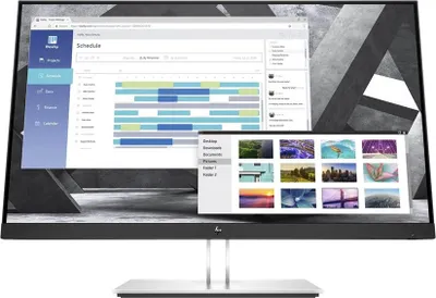 Monitor HP E27q G4 (9VG82A3), 27", WQHD, i zi/i argjendtë - 1