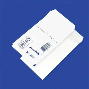 Zarfe vetëngjitëse me mbështjellës Office Products, A11, 100 x 165 mm / 120 x 175 mm, 10 copë, të bardha