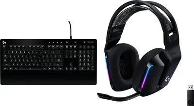 Set gaming Logitech G213 Prodigy dhe G733 Lightspeed, tastierë RGB, kufje wireless, i zi - 1