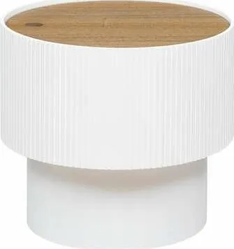 Tavolinë kafeje Atmosphera Enola, 38.5cm, ash veneer, e bardhë - 1