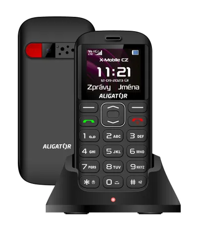 Telefoni Aligator A720, 4G, me bazë karikimi, i zi - 2