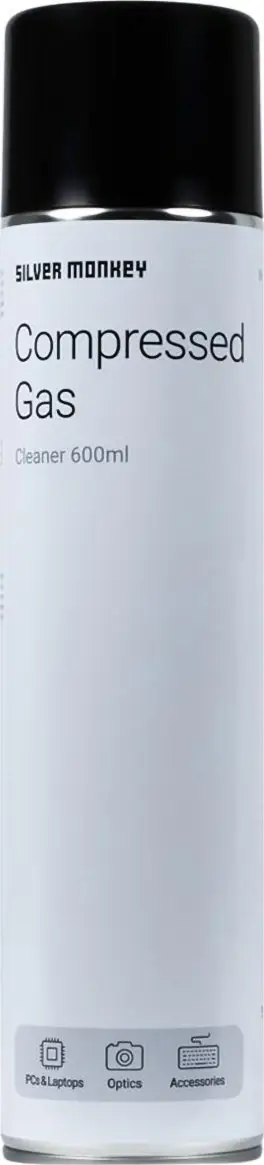 Spray ajri i kompresuar Silver Monkey Compressed Gas, 600ml, i bardhë