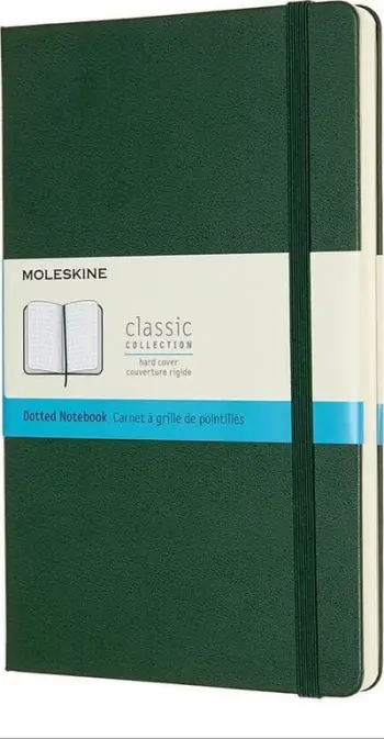 Fletore Moleskine Classic Dotted, 13 x 21 cm, 240 faqe, jeshile Myrtle