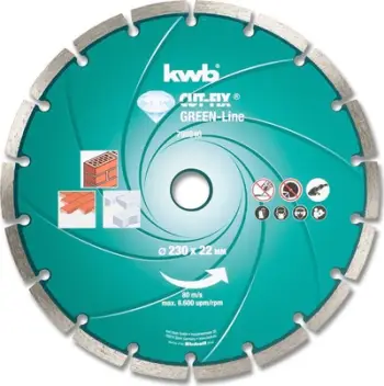 Disk prerës diamant KWB 798840, 230mm, 22mm, i gjelbër