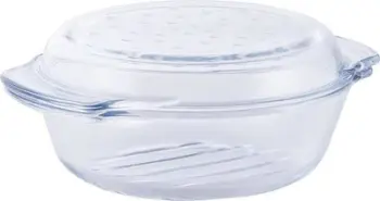 Enë qelqi rezistente ndaj nxehtësisë Woł, 1.7L, rrumbullake, transparente