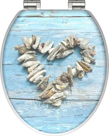 Ulcë tualeti SCHÜTTE SHELL HEART, MDF, soft close, blu