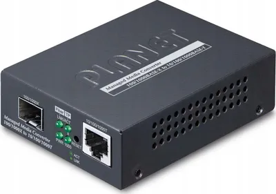Konvertues media Planet GT-915A, RJ45 në fiber multimode, 1Gbps, i zi - 1