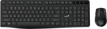 Set tastierë dhe mi Genius KM-8206S, wireless 2.4 GHz, tastierë me madhësi të plotë, i zi