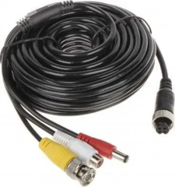 Kabllo kamerash Autone CABLE ATE-AVIA/BNC-10M, 10m, M12 4-pin në BNC CINCH dhe 2.1/5.5mm, e zezë