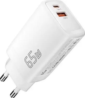 Karikues murale Essager GaN, 65W, USB C dhe USB A, i bardhë