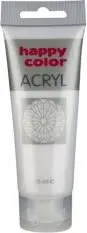 Ngjyrë akrilike Happy Color, 75 ml, e argjendtë