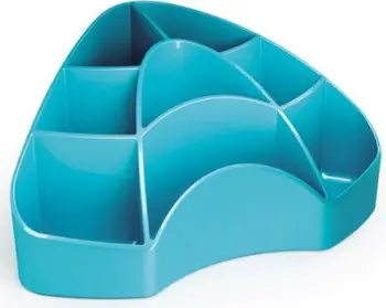 Mbajtës lapsash multifunksional Arda My Desk, 8 ndarje, PVC, i kaltër
