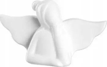 Figurinë dekorative engjëll Little Angel, 12cm, porcelan, e bardhë