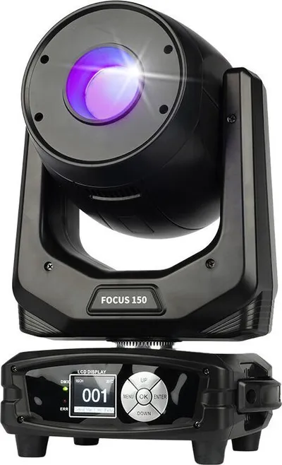 Kokë lëvizëse skenike LIGHT4ME Focus 150 Spot, LED 150W, kontroll DMX, e zezë - 1
