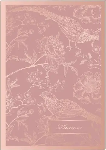 Planifikues Interdruk A5, 80 faqe, kapak Rose Gold, rozë