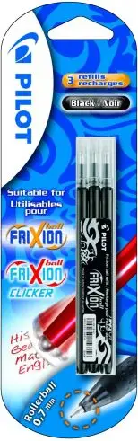 Mbushëse stilolapsi Frixion, e kaftë, 3 copë