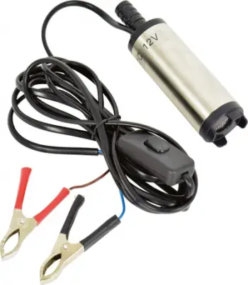 Pompa elektrike mini sifon, 12V, për karburant, metalike argjendtë