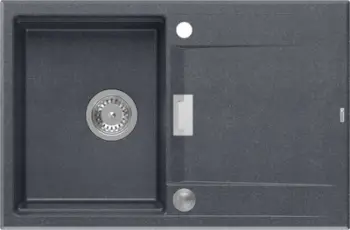 Lavabo kuzhine Quadron Owen 111, granit, 76x50cm, e zezë