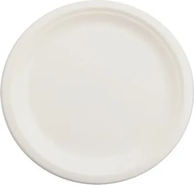 Pjata njëpërdorimshme EcoServe, 18cm, 50 copë, e bardhë - 1