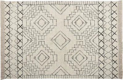 Qilim Beliani ZEYNE, 140x200 cm, pambuk poliester, ngjyrë krem - 3