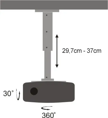 Mbajtëse për projektor SBOX, PM-102, 15kg - 2
