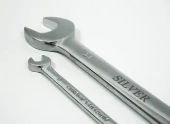 Set çelësash me raglo Silver SK-008-01, 8 copë, 8-22mm, argjendtë