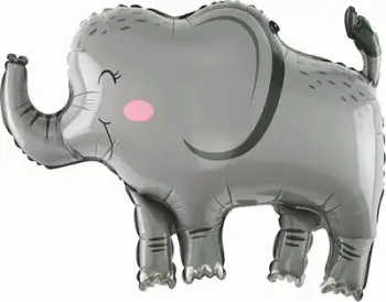 Balon folie Godan Elephant, 68x49cm, dekor festash, gri