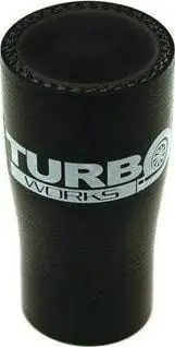 Reduktues i drejtë silikoni TurboWorks, 35-38mm, 80mm, i zi
