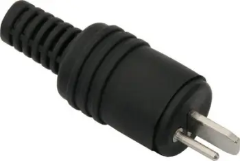 Konektor altoparlanti DIN 2 me vidë, plastikë, i zi