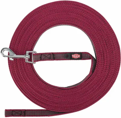 Litar gome për qen Trixie Rubber Drag Lead, 5m, 15mm, sangria, S M - 1